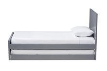 Load image into Gallery viewer, Baxton Studio Catalina Modern Classic Mission Style Grey-Finished Wood Twin Platform Bed with Trundle