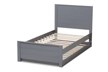 Load image into Gallery viewer, Baxton Studio Catalina Modern Classic Mission Style Grey-Finished Wood Twin Platform Bed with Trundle