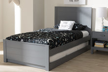 Load image into Gallery viewer, Baxton Studio Catalina Modern Classic Mission Style Grey-Finished Wood Twin Platform Bed with Trundle