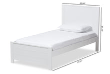 Load image into Gallery viewer, Baxton Studio Catalina Modern Classic Mission Style White-Finished Wood Twin Platform Bed