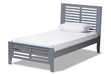 Load image into Gallery viewer, Baxton Studio Sedona Modern Classic Mission Style Grey-Finished Wood Twin Platform Bed