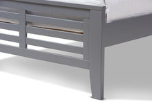 Load image into Gallery viewer, Baxton Studio Sedona Modern Classic Mission Style Grey-Finished Wood Twin Platform Bed with Trundle