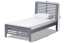 Load image into Gallery viewer, Baxton Studio Sedona Modern Classic Mission Style Grey-Finished Wood Twin Platform Bed
