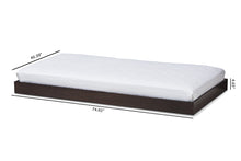 Load image into Gallery viewer, Baxton Studio Payton Modern and Contemporary Dark Brown-Finished Twin Trundle