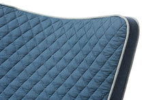 Load image into Gallery viewer, Baxton Studio Zoelle Mid-Century Modern Blue Fabric Upholstered Natural Finished Rocking Chair