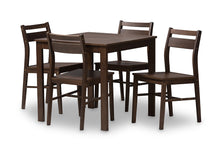Load image into Gallery viewer, Baxton Studio Lovy Modern and Contemporary Walnut-Finished 5-Piece Dining Set