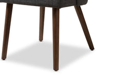 Load image into Gallery viewer, Baxton Studio Cody Mid-Century Modern Dark Grey Fabric Upholstered Walnut Finished Wood Dining Chair (Set of 2)