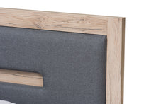 Load image into Gallery viewer, Baxton Studio Pandora Modern and Contemporary Dark Grey and Light Brown Two-Tone 2-Drawer Twin Size Storage Platform Bed