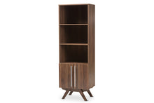 Load image into Gallery viewer, Baxton Studio Ashfield Mid-Century Modern Walnut Brown Finished Wood Bookcase