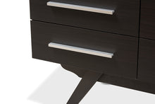 Load image into Gallery viewer, Baxton Studio Auburn Mid-Century Modern Espresso Brown Finished Wood 6-Drawer Dresser