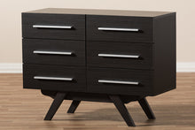 Load image into Gallery viewer, Baxton Studio Auburn Mid-Century Modern Espresso Brown Finished Wood 6-Drawer Dresser