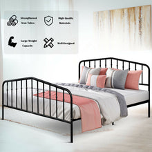 Load image into Gallery viewer, Queen Size Metal Bed Frame Steel Slat Platform