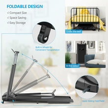 Load image into Gallery viewer, Compact Folding Treadmill with Touch Screen APP Control-Black