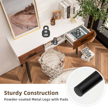 Load image into Gallery viewer, 48 Inch Industrial Console Table with Storage Drawers Open Shelf Entryway