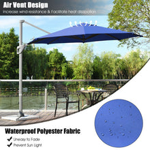 Load image into Gallery viewer, 11ft Patio Offset Umbrella with 360° Rotation and Tilt System-Navy