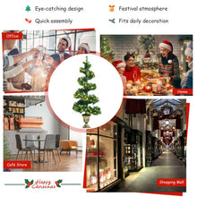 Load image into Gallery viewer, 4 Feet Pre-lit Spiral Entrance Artificial Christmas Tree with Retro Urn Base