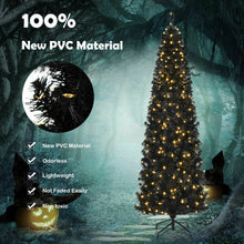 Load image into Gallery viewer, Pre-lit Christmas Halloween Tree with PVC Branch Tips and Warm White Lights-7 ft