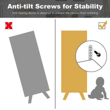 Load image into Gallery viewer, Free-standing Storage Floor Cabinet with 2 Doors and 3 Drawers