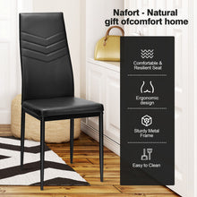 Load image into Gallery viewer, Set of 4 PVC Dining Side Metal Frame Chairs