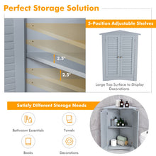 Load image into Gallery viewer, Bathroom Corner Storage Freestanding Floor Cabinet with Shutter Door-Gray