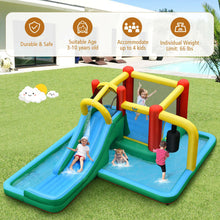 Load image into Gallery viewer, Inflatable Water Slide Climbing Bounce House with Tunnel and Blower