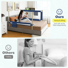 Load image into Gallery viewer, 57 Inch Toddlers Vertical Lifting Baby Bed Rail Guard with Lock-Blue