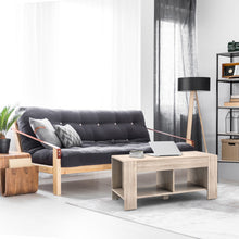 Load image into Gallery viewer, 2-Tier Wood Coffee Table Sofa Side Table with Storage Shelf-Natural