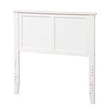 Load image into Gallery viewer, Solid Wood Flat Panel Headboard for Twin-size Bed-White