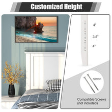 Load image into Gallery viewer, Solid Wood Flat Panel Headboard for Twin-size Bed-White