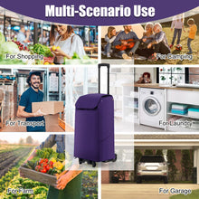 Load image into Gallery viewer, Folding Shopping Cart with 38 L Removable Waterproof Bag-Purple