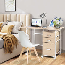 Load image into Gallery viewer, Folding Computer Laptop Desk Wheeled Home Office Furniture-Natural