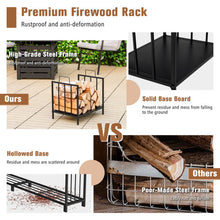 Load image into Gallery viewer, Decorative Steel Firewood Log Holder with Handle
