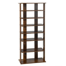 Load image into Gallery viewer, 7 Tiers Vertical Shoe Rack for Front Door-Rustic Brown