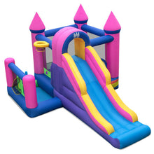 Load image into Gallery viewer, 7-in-1 Kids Inflatable Bounce House with Long Slide and 735W Blower