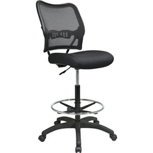 Load image into Gallery viewer, Office Star Air Grid Mesh Back Drafting Chair - Mesh Seat - Mesh Back - 5-star Base - Black - 20" Seat Width x 19.75" Seat Depth - 21.3" Width x 25.5" Depth x 51" Height