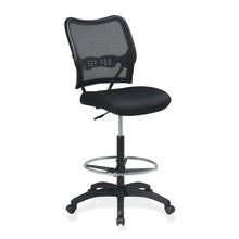 Load image into Gallery viewer, Office Star Air Grid Mesh Back Drafting Chair - Mesh Seat - Mesh Back - 5-star Base - Black - 20" Seat Width x 19.75" Seat Depth - 21.3" Width x 25.5" Depth x 51" Height
