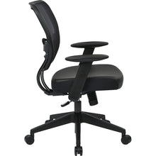Load image into Gallery viewer, Office Star Professional Dark Air Grid Back Managers Chair - Leather Seat - 5-star Base - Black - 1 Each