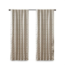 Load image into Gallery viewer, Sunsmart Cassius Marble Jacquard Total Blackout Rod Pocket/Back Tab Curtain Panel SS40-0099 By Olliix