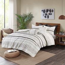 Load image into Gallery viewer, Nea Cotton Printed Duvet Cover Set With Trims - Full/Queen II12-1132 By Olliix