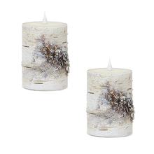 Load image into Gallery viewer, LED Birch Designer Candle with Remote (Set of 2)