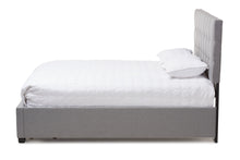 Load image into Gallery viewer, Baxton Studio Tibault Modern and Contemporary Grey Fabric Upholstered Queen Size Storage Bed