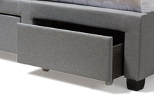 Load image into Gallery viewer, Baxton Studio Aubrianne Modern and Contemporary Grey Fabric Upholstered Queen Storage Bed