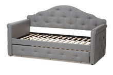 Load image into Gallery viewer, Baxton Studio Emilie Modern and Contemporary Grey Fabric Upholstered Daybed with Trundle