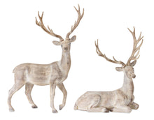 Load image into Gallery viewer, Washed Stone Deer Figurine (Set of 2)