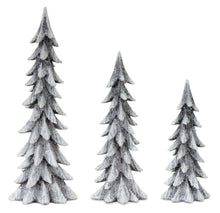 Load image into Gallery viewer, Carved Design Pine Tree DŽcor (Set of 3)