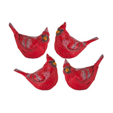 Load image into Gallery viewer, Frosted Cardinal Bird Figurine (Set of 4)