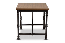 Load image into Gallery viewer, Baxton Studio Verdin Vintage Rustic Industrial Style Wood and Dark Bronze-finished Criss Cross Desk