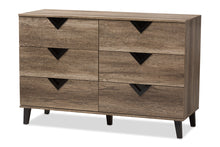 Load image into Gallery viewer, Baxton Studio Wales Modern and Contemporary Light Brown Wood 6-Drawer Chest