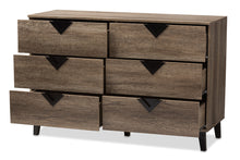 Load image into Gallery viewer, Baxton Studio Wales Modern and Contemporary Light Brown Wood 6-Drawer Chest
