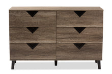 Load image into Gallery viewer, Baxton Studio Wales Modern and Contemporary Light Brown Wood 6-Drawer Chest